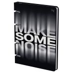 Тетрадь на кольцах А5, 120л., BG "Make noise", картон, soft-touch ламинация