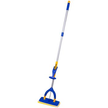 Швабра-бабочка складыв. OfficeClean Professional мет. телеск. ручка, насадка микрофибра/спонж, 26см Швабра-бабочка складыв. OfficeClean Professional мет. телеск. ручка, насадка микрофибра/спонж, 26см