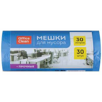 Мешки для мусора 30л OfficeClean ПНД, 50*60см, 10мкм, 30шт., прочные, синие, в рулоне Мешки для мусора 30л OfficeClean ПНД, 50*60см, 10мкм, 30шт., прочные, синие, в рулоне
