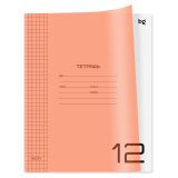 Тетрадь 12л., клетка BG "UniTone. Neon", пластиковая обложка, неон оранжевый