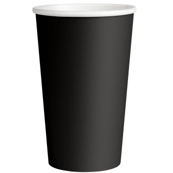 Стаканы одноразовые OfficeClean 400мл, набор 50шт., бумажные однослойные, черные, хол/гор Стаканы одноразовые OfficeClean 400мл, набор 50шт., бумажные однослойные, черные, хол/гор