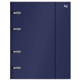 Тетрадь на кольцах А5, 120л., BG "Base", пластиковая обложка, синий, с резинкой