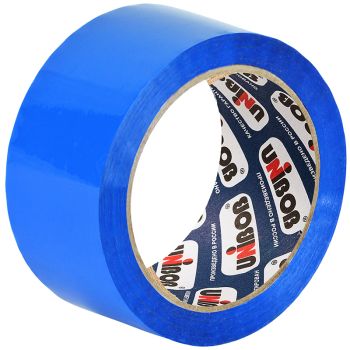 Клейкая лента упаковочная Unibob, 48мм*66м, 45мкм, синяя Клейкая лента упаковочная Unibob, 48мм*66м, 45мкм, синяя