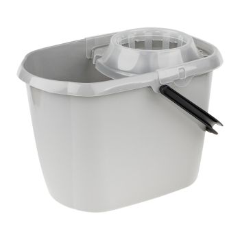 Ведро пластиковое OfficeClean с отжимом, прямоугольное, серое, 12л Ведро пластиковое OfficeClean с отжимом, прямоугольное, серое, 12л