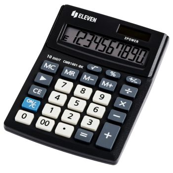 Калькулятор настольный Eleven Business Line CMB1001-BK, 10 разрядов, двойное питание, 102*137*31мм, черный Калькулятор настольный Eleven Business Line CMB1001-BK, 10 разрядов, двойное питание, 102*137*31мм, черный