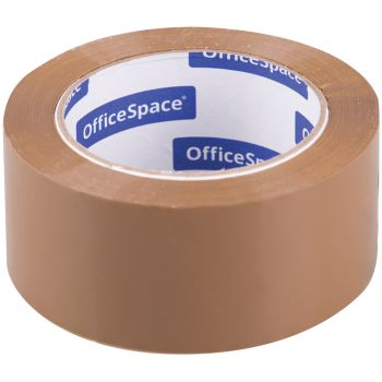 Клейкая лента упаковочная OfficeSpace, 48мм*100м, 45мкм, темная, ШК Клейкая лента упаковочная OfficeSpace, 48мм*100м, 45мкм, темная, ШК