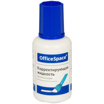 Корректирующая жидкость OfficeSpace, 12мл, на химической основе, с кистью Корректирующая жидкость OfficeSpace, 12мл, на химической основе, с кистью