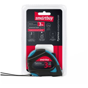 Рулетка измерительная Smartbuy, 3м*19мм, прорезиненный корпус, 2 фиксатора, усиленный зацеп Рулетка измерительная Smartbuy, 3м*19мм, прорезиненный корпус, 2 фиксатора, усиленный зацеп