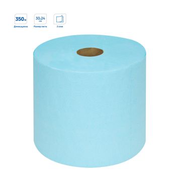 Бумага протирочная OfficeClean Professional 2-х слойн., 350м/рул, 24*30см, цвет синий, (Система W1) Бумага протирочная OfficeClean Professional 2-х слойн., 350м/рул, 24*30см, цвет синий, (Система W1)