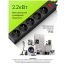 Сетевой фильтр Defender ES 5 розеток 3,0м, черный