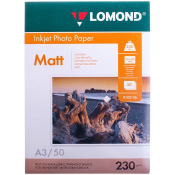 Фотобумага А3 для стр. принтеров Lomond, 230г/м2 (50л) матовая односторонняя Фотобумага А3 для стр. принтеров Lomond, 230г/м2 (50л) матовая односторонняя