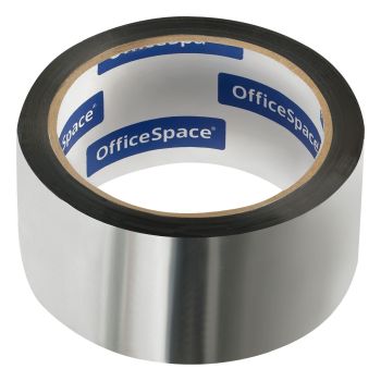 Клейкая лента металлизированная OfficeSpace, 48мм*50м, полипропиленовая основа, ШК Клейкая лента металлизированная OfficeSpace, 48мм*50м, полипропиленовая основа, ШК