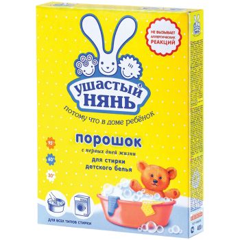 Порошок для машинной и ручной стирки Ушастый нянь, 400г Порошок для машинной и ручной стирки Ушастый нянь, 400г