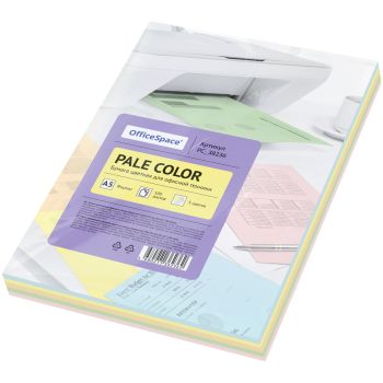 Бумага цветная OfficeSpace pale mix А4, 80г/м2, 250л. (5 цветов) Бумага цветная OfficeSpace pale mix А4, 80г/м2, 250л. (5 цветов)