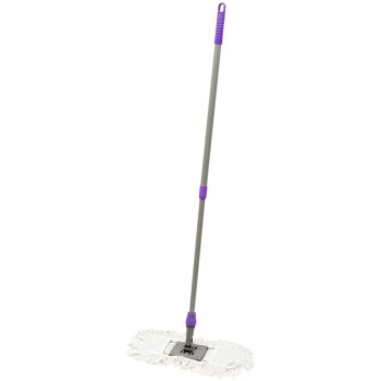 Швабра-рамка OfficeClean Professional, телеск. ручка из нерж. стали 125см, насадка МОП хлопок 40см Швабра-рамка OfficeClean Professional, телеск. ручка из нерж. стали 125см, насадка МОП хлопок 40см