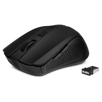 Мышь беспроводная Sven RX-350W, черный, 5btn+Roll Мышь беспроводная Sven RX-350W, черный, 5btn+Roll