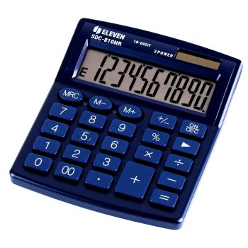 Калькулятор настольный Eleven SDC-810NR-NV, 10 разрядов, двойное питание, 127*105*21мм, темно-синий Калькулятор настольный Eleven SDC-810NR-NV, 10 разрядов, двойное питание, 127*105*21мм, темно-синий
