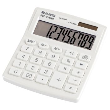 Калькулятор настольный Eleven SDC-810NR-WH, 10 разрядов, двойное питание, 127*105*21мм, белый Калькулятор настольный Eleven SDC-810NR-WH, 10 разрядов, двойное питание, 127*105*21мм, белый