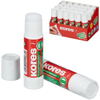Клей-карандаш Kores, 08г, прозрачный, ПВП Клей-карандаш Kores, 08г, прозрачный, ПВП