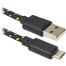 Кабель Defender USB - micro-USB, в оплетке, 1М, черный