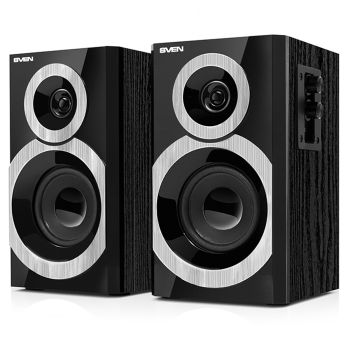 Колонки Sven SPS-619, 2*10W, деревянный корпус, черный Колонки Sven SPS-619, 2*10W, деревянный корпус, черный