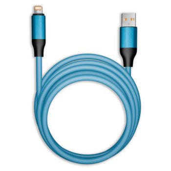 Кабель Smartbuy Bold, USB - Lightning, для Apple, экстрапрочный, 3A output, оплетка TPE, 1м, синий Кабель Smartbuy Bold, USB - Lightning, для Apple, экстрапрочный, 3A output, оплетка TPE, 1м, синий