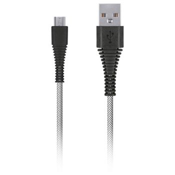 Кабель Smartbuy Сarbon, USB - micro-USB, экстрапрочный, 2A output, 1м, белый Кабель Smartbuy Сarbon, USB - micro-USB, экстрапрочный, 2A output, 1м, белый