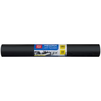 Мешки для мусора 180л OfficeClean ПВД, 88*106см, 30мкм, 10шт., черные, в рулоне Мешки для мусора 180л OfficeClean ПВД, 88*106см, 30мкм, 10шт., черные, в рулоне