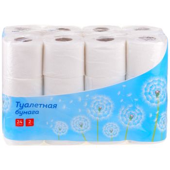 Бумага туалетная OfficeClean 2-слойная, 24шт., тиснение, белая Бумага туалетная OfficeClean 2-слойная, 24шт., тиснение, белая