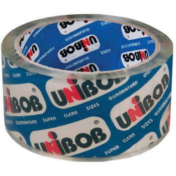 Клейкая лента упаковочная Unibob, 48мм*50м, 45мкм, крист. чистая ИУ Клейкая лента упаковочная Unibob, 48мм*50м, 45мкм, крист. чистая ИУ