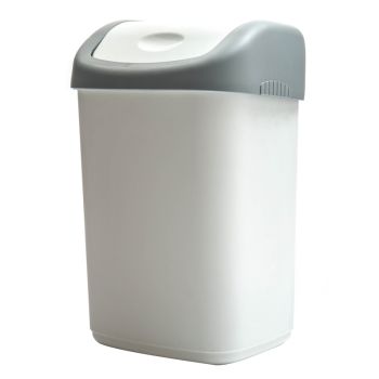 Ведро-контейнер для мусора (урна) OfficeClean, 14л, качающаяся крышка, пластик, серое Ведро-контейнер для мусора (урна) OfficeClean, 14л, качающаяся крышка, пластик, серое