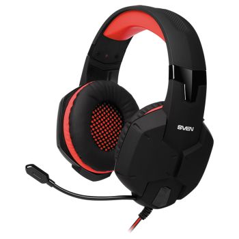 Наушники с микрофоном Sven AP-G988MV (с регулятором громкости), 2,2м, красный, черный Наушники с микрофоном Sven AP-G988MV (с регулятором громкости), 2,2м, красный, черный
