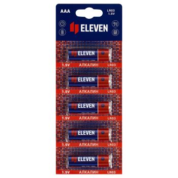 Батарейка Eleven AAA (LR03) алкалиновая, BC5 отрывной набор Батарейка Eleven AAA (LR03) алкалиновая, BC5 отрывной набор