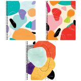 Тетрадь 48л., А5, клетка на гребне GreenwichLine "Abstract pattern", глянцевая ламинация, тиснение фольгой, 70г/м2