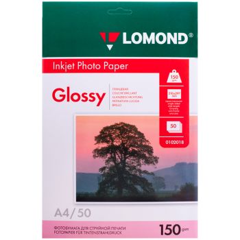 Фотобумага А4 для стр. принтеров Lomond, 150г/м2 (50л) глянцевая односторонняя Фотобумага А4 для стр. принтеров Lomond, 150г/м2 (50л) глянцевая односторонняя