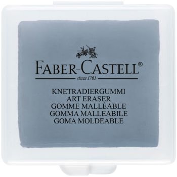 Ластик-клячка Faber-Castell, формопласт, 40*35*10мм, серый, пластик. контейнер Ластик-клячка Faber-Castell, формопласт, 40*35*10мм, серый, пластик. контейнер