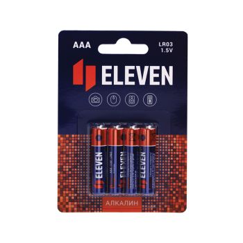 Батарейка Eleven AAA (LR03) алкалиновая, BC4 Батарейка Eleven AAA (LR03) алкалиновая, BC4
