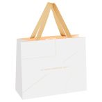 Пакет подарочный 23*18*10см MESHU "Monocolor. White", отд. фольгой, матовая ламинация