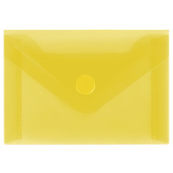Папка-конверт на кнопке СТАММ А7 (74*105мм), 150мкм, пластик, прозрачная, желтая Папка-конверт на кнопке СТАММ А7 (74*105мм), 150мкм, пластик, прозрачная, желтая