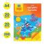 Картон цветной А4, Мульти-Пульти, 20л., 20цв. мел., перлам., флуоресцентный, в папке, 