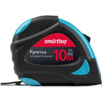 Рулетка измерительная Smartbuy, 10м*25мм, прорезиненный корпус, 2 фиксатора, усиленный зацеп Рулетка измерительная Smartbuy, 10м*25мм, прорезиненный корпус, 2 фиксатора, усиленный зацеп