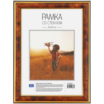 Рамка пластиковая 15*21см, OfficeSpace, №2, темный орех Рамка пластиковая 15*21см, OfficeSpace, №2, темный орех