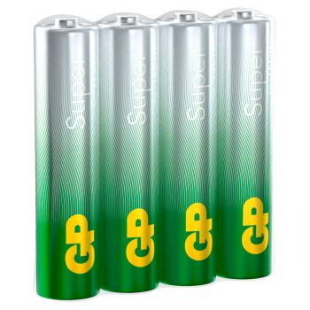 Батарейка GP Super G-Tech AAA (LR03) 24A алкалиновая, SB4 Батарейка GP Super G-Tech AAA (LR03) 24A алкалиновая, SB4