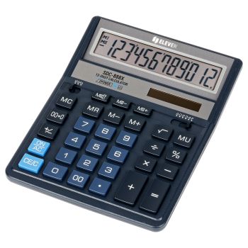 Калькулятор настольный Eleven SDC-888X-BL, 12 разрядов, двойное питание, 158*203*31мм, синий Калькулятор настольный Eleven SDC-888X-BL, 12 разрядов, двойное питание, 158*203*31мм, синий