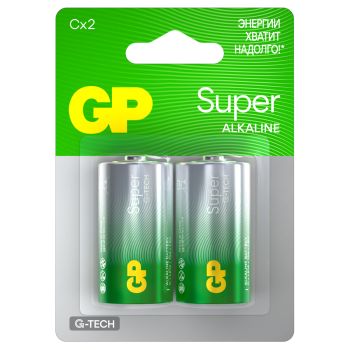 Батарейка GP Super G-Tech C (LR14) 14A алкалиновая, BC2 Батарейка GP Super G-Tech C (LR14) 14A алкалиновая, BC2