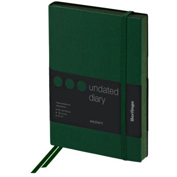 Ежедневник недатированный, В6, 136л., кожзам, Berlingo 