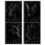 Тетрадь 48л., А5, клетка на гребне BG "Just Black", soft-touch ламинация, выб.лак