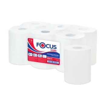 Полотенца бумажные в рулонах Focus Jumbo, 2-слойные, 125м/рул., ЦВ, белые Полотенца бумажные в рулонах Focus Jumbo, 2-слойные, 125м/рул., ЦВ, белые