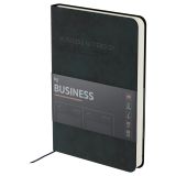 Ежедневник недатированный, А5, 136л., мягкий переплет, кожзам, BG "Business. Graphite", темно-серый